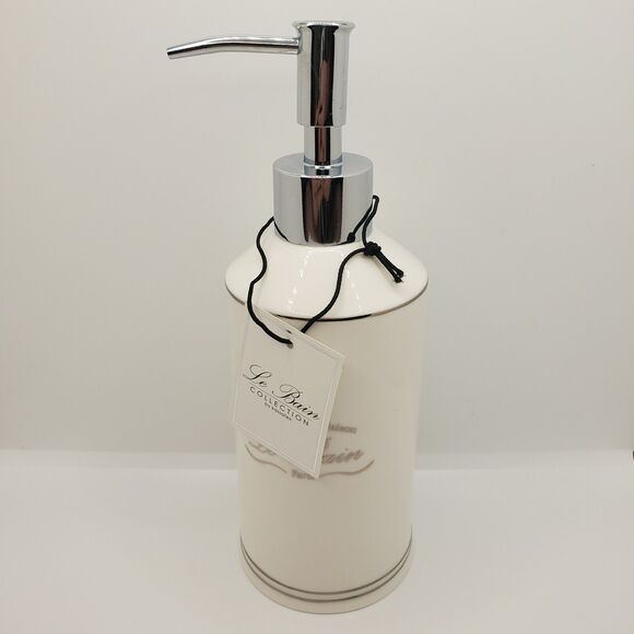 New Kassatex ALB-LD-W Le Bain PORCELAIN Lotion Dispenser , White *GENUINE*  NWT - Picture 2 of 9